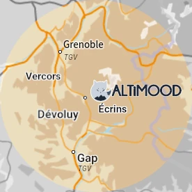 Karte Gap Grenoble Südalpen