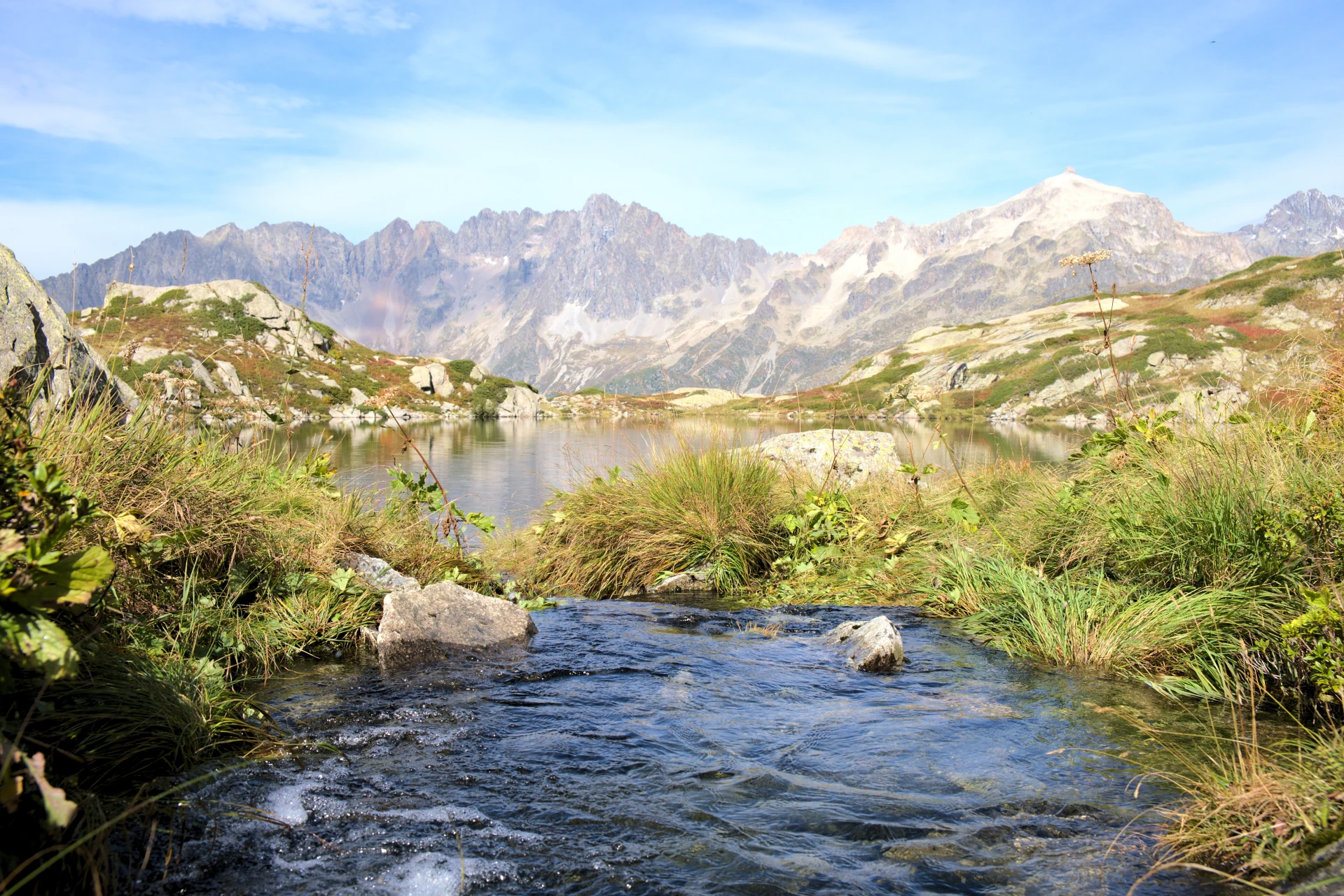 Die Lacs de Pétarel in ihrem Felsenkessel, Valgaudemar