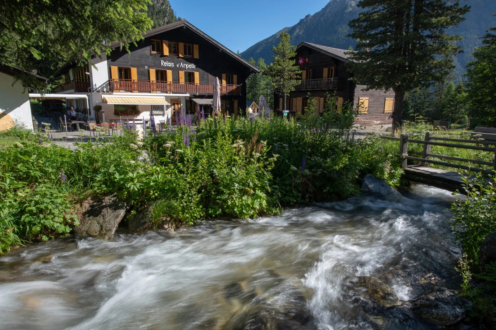 Relais d'Arpette am Fuss der Fenêtre d'Arpette